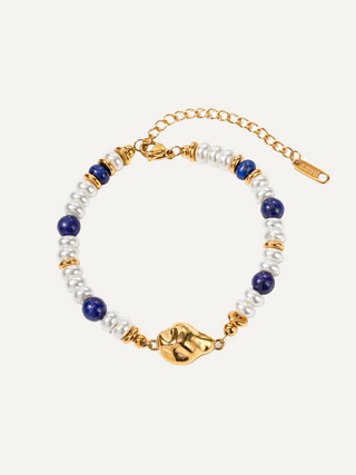 Lapis Lazuli Pearl Drop Bracelet