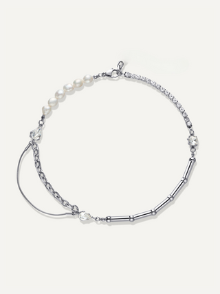 Irregular Freshwater Pearl Stitching Necklace