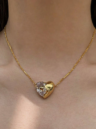 Gold lock Necklace 