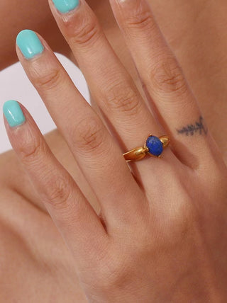 Natural Turquoise & Lapis Ring