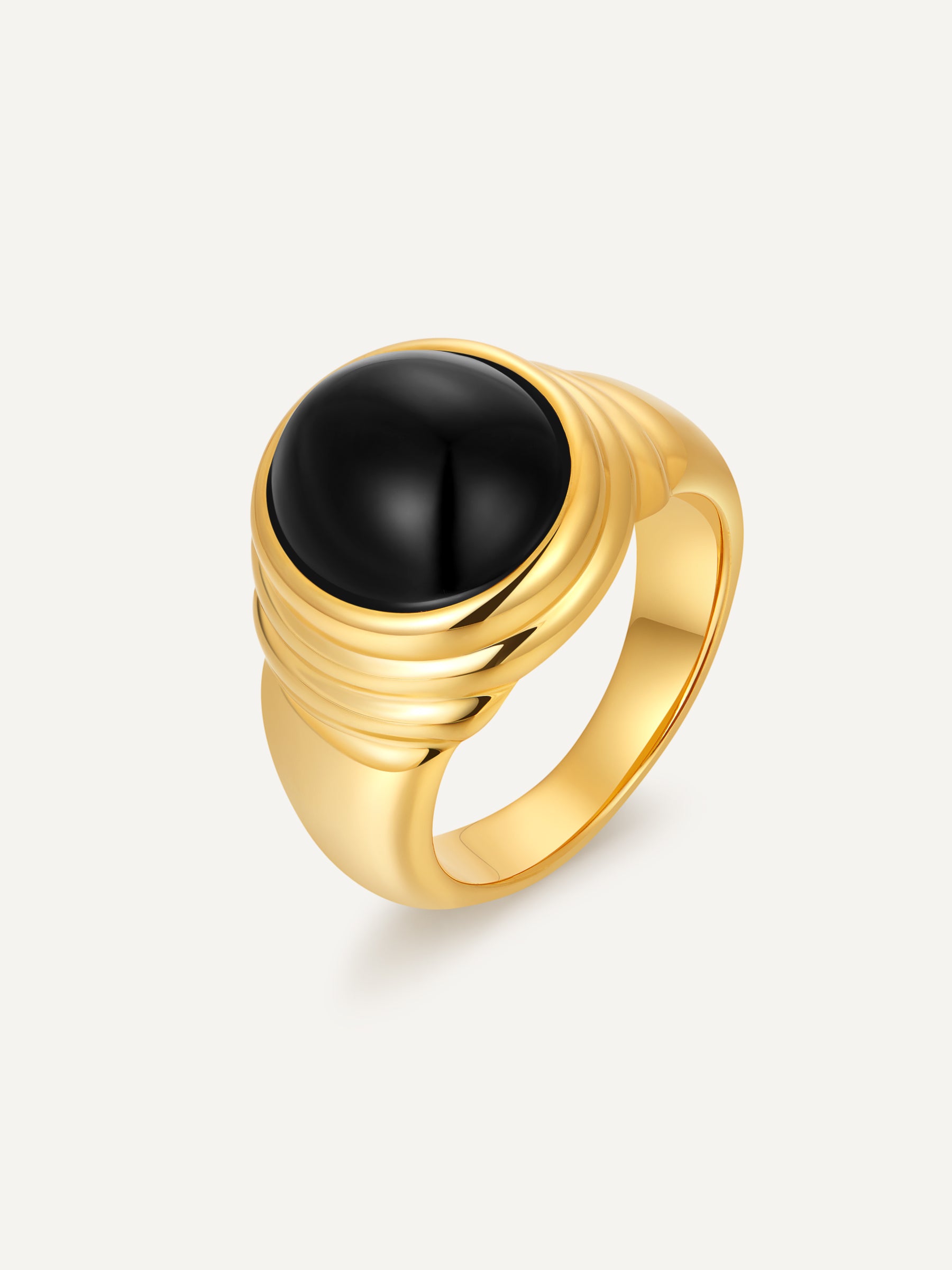 Black Agate Ring