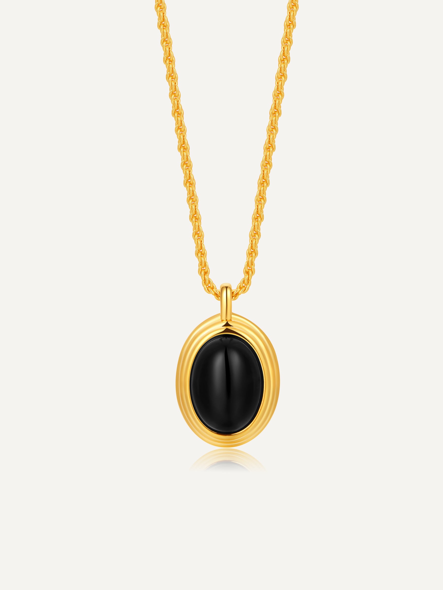 black pendant necklace